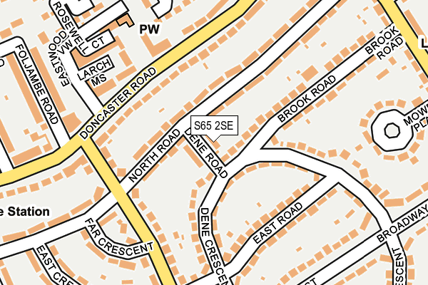 S65 2SE map - OS OpenMap – Local (Ordnance Survey)