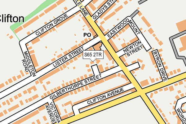 S65 2TR map - OS OpenMap – Local (Ordnance Survey)