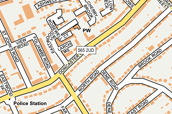 S65 2UD map - OS OpenMap – Local (Ordnance Survey)