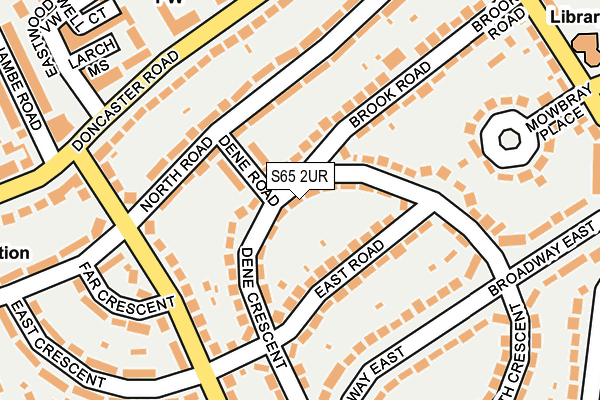 S65 2UR map - OS OpenMap – Local (Ordnance Survey)