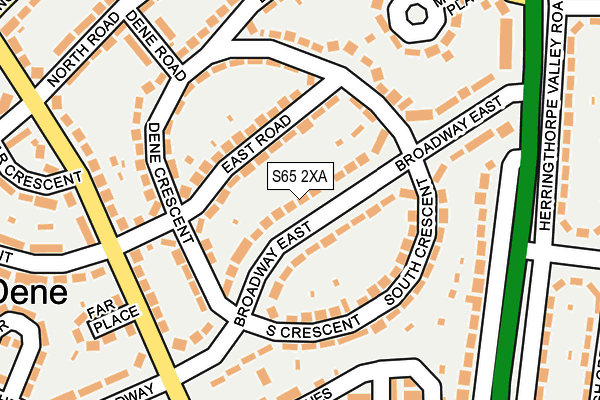 S65 2XA map - OS OpenMap – Local (Ordnance Survey)