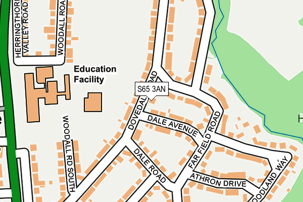 S65 3AN map - OS OpenMap – Local (Ordnance Survey)