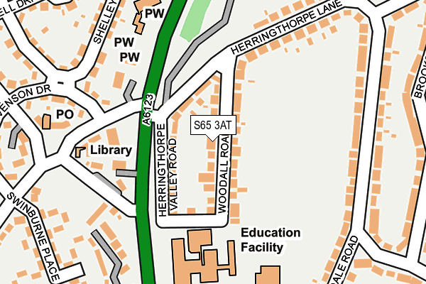 S65 3AT map - OS OpenMap – Local (Ordnance Survey)