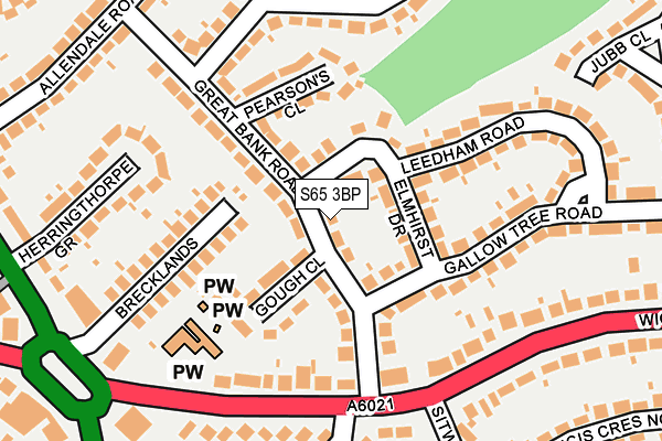 S65 3BP map - OS OpenMap – Local (Ordnance Survey)