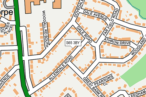 S65 3BY map - OS OpenMap – Local (Ordnance Survey)