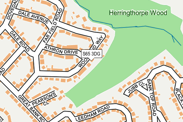 S65 3DG map - OS OpenMap – Local (Ordnance Survey)