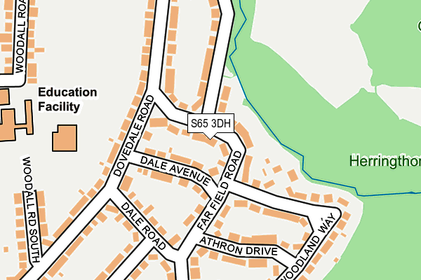 S65 3DH map - OS OpenMap – Local (Ordnance Survey)