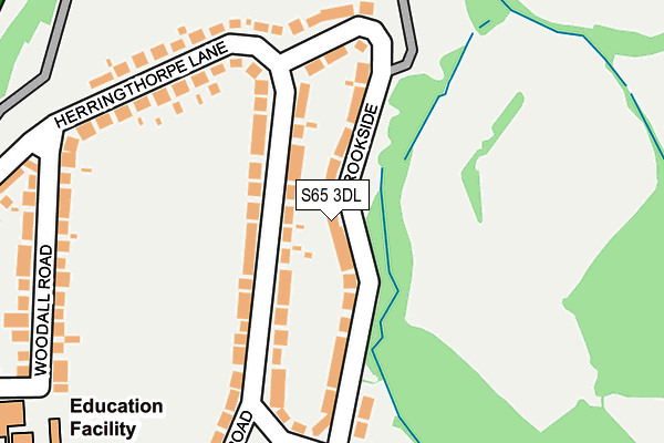 S65 3DL map - OS OpenMap – Local (Ordnance Survey)