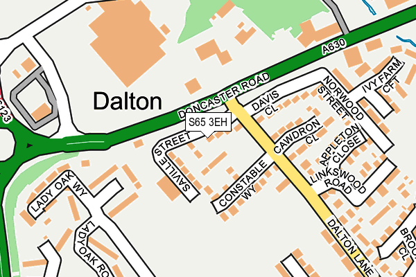 S65 3EH map - OS OpenMap – Local (Ordnance Survey)