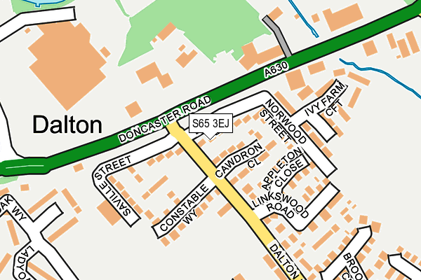 S65 3EJ map - OS OpenMap – Local (Ordnance Survey)