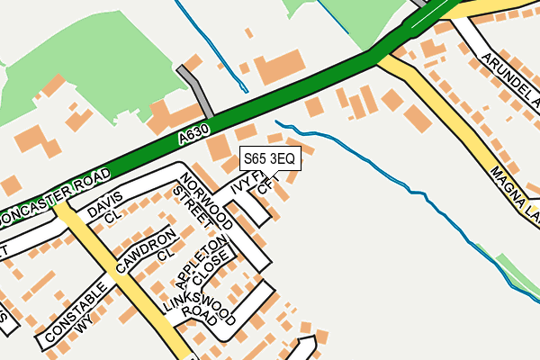 S65 3EQ map - OS OpenMap – Local (Ordnance Survey)