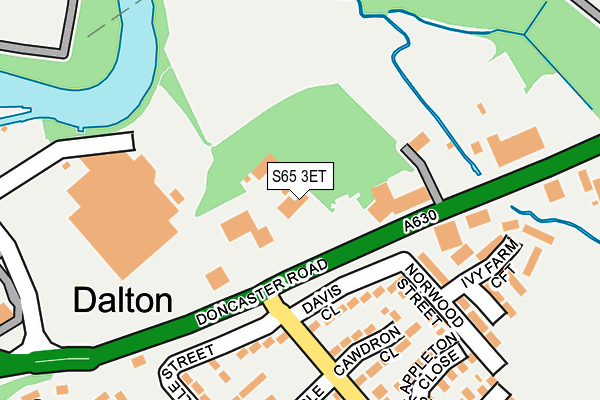 S65 3ET map - OS OpenMap – Local (Ordnance Survey)