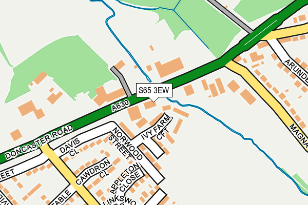 S65 3EW map - OS OpenMap – Local (Ordnance Survey)