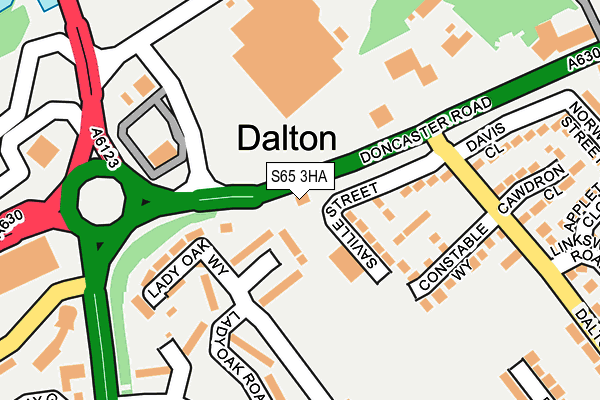 S65 3HA map - OS OpenMap – Local (Ordnance Survey)