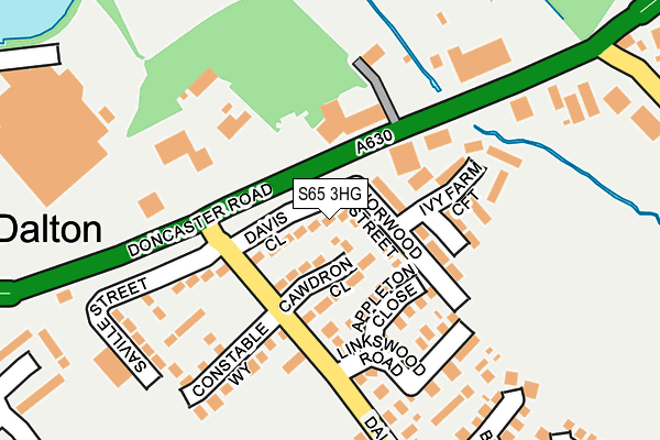 S65 3HG map - OS OpenMap – Local (Ordnance Survey)