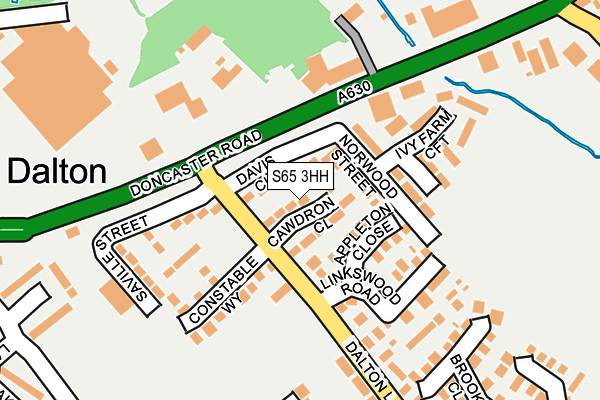 S65 3HH map - OS OpenMap – Local (Ordnance Survey)