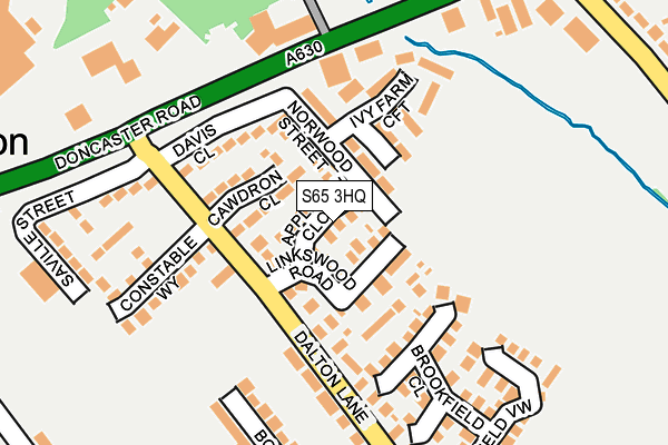 S65 3HQ map - OS OpenMap – Local (Ordnance Survey)