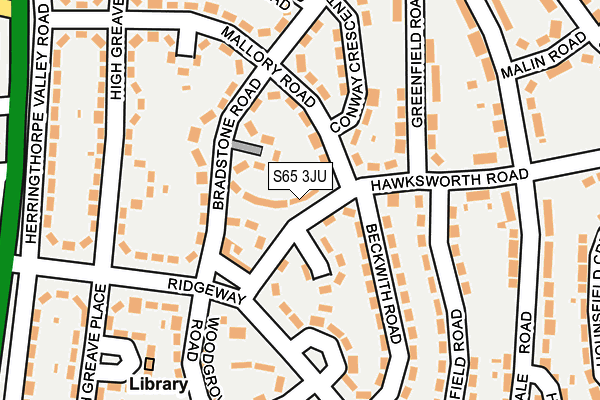 S65 3JU map - OS OpenMap – Local (Ordnance Survey)