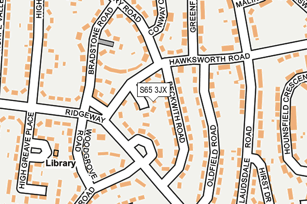 S65 3JX map - OS OpenMap – Local (Ordnance Survey)