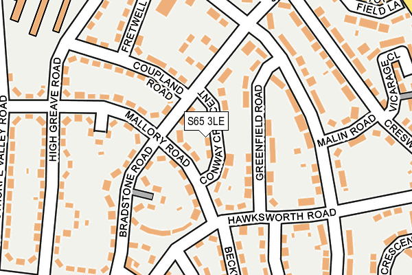 S65 3LE map - OS OpenMap – Local (Ordnance Survey)