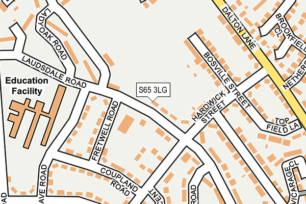 S65 3LG map - OS OpenMap – Local (Ordnance Survey)