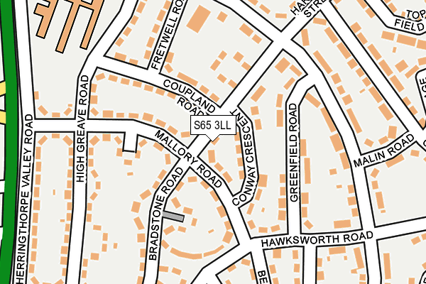 S65 3LL map - OS OpenMap – Local (Ordnance Survey)
