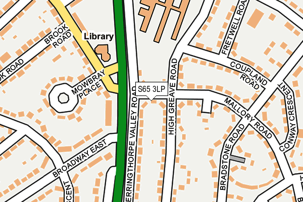 S65 3LP map - OS OpenMap – Local (Ordnance Survey)
