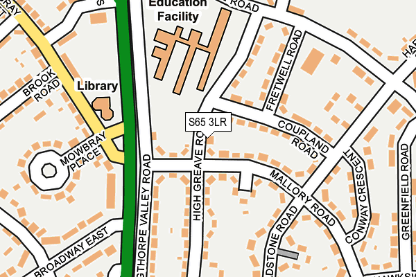S65 3LR map - OS OpenMap – Local (Ordnance Survey)