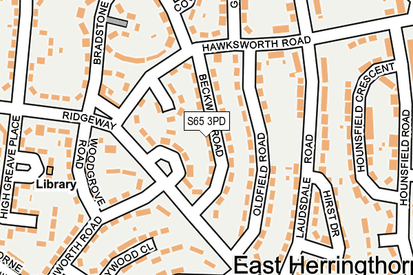 S65 3PD map - OS OpenMap – Local (Ordnance Survey)