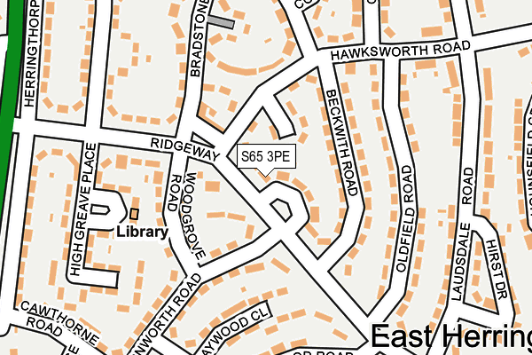 S65 3PE map - OS OpenMap – Local (Ordnance Survey)