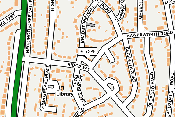 S65 3PF map - OS OpenMap – Local (Ordnance Survey)