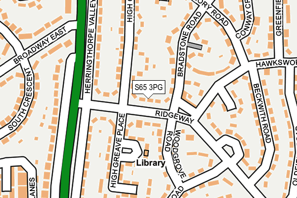 S65 3PG map - OS OpenMap – Local (Ordnance Survey)