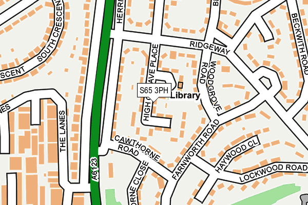 S65 3PH map - OS OpenMap – Local (Ordnance Survey)