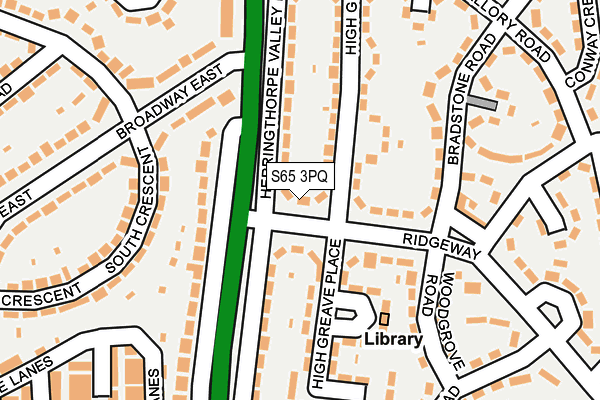 S65 3PQ map - OS OpenMap – Local (Ordnance Survey)
