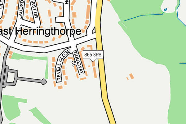 S65 3PS map - OS OpenMap – Local (Ordnance Survey)