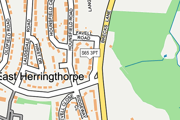 S65 3PT map - OS OpenMap – Local (Ordnance Survey)