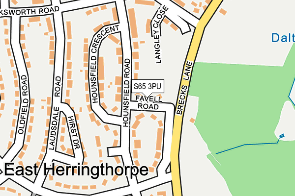 S65 3PU map - OS OpenMap – Local (Ordnance Survey)