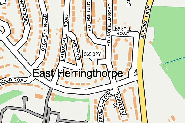 S65 3PY map - OS OpenMap – Local (Ordnance Survey)