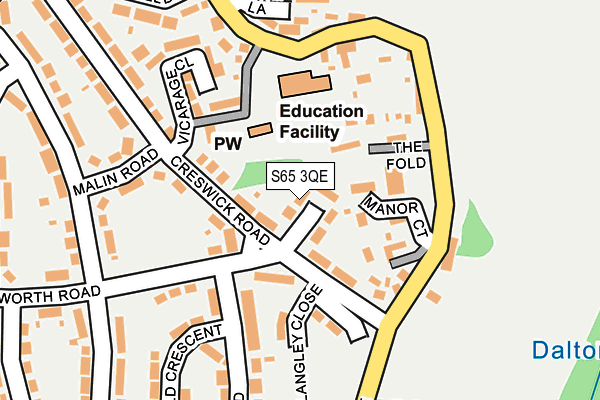 S65 3QE map - OS OpenMap – Local (Ordnance Survey)