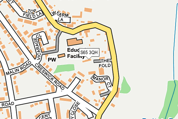 S65 3QH map - OS OpenMap – Local (Ordnance Survey)