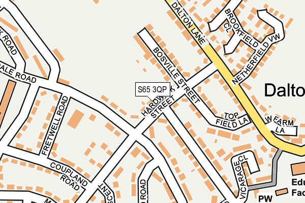 S65 3QP map - OS OpenMap – Local (Ordnance Survey)