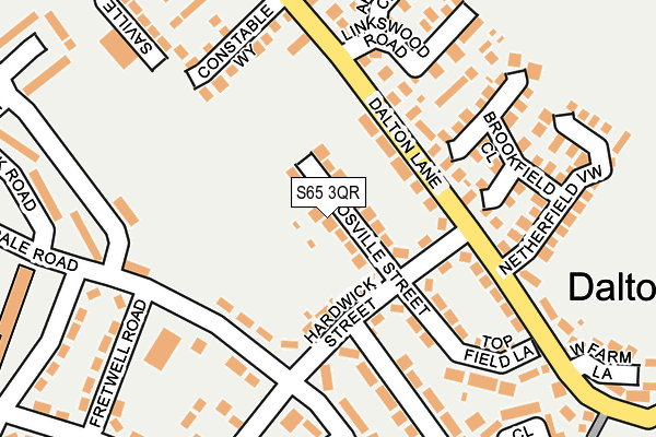 S65 3QR map - OS OpenMap – Local (Ordnance Survey)