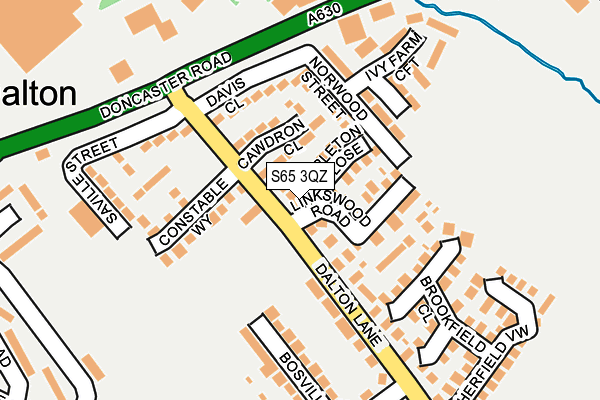 S65 3QZ map - OS OpenMap – Local (Ordnance Survey)