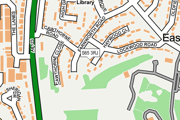 S65 3RJ map - OS OpenMap – Local (Ordnance Survey)