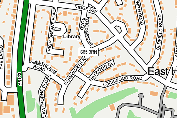 S65 3RN map - OS OpenMap – Local (Ordnance Survey)