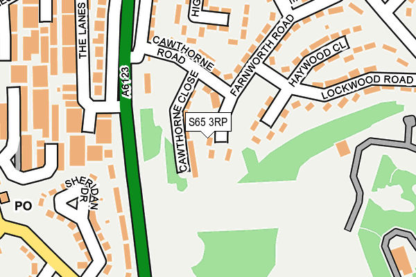 S65 3RP map - OS OpenMap – Local (Ordnance Survey)