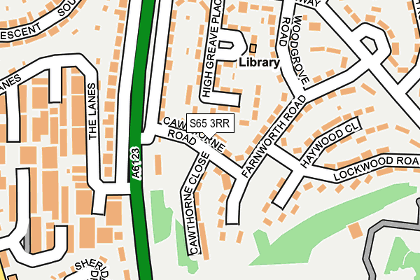 S65 3RR map - OS OpenMap – Local (Ordnance Survey)