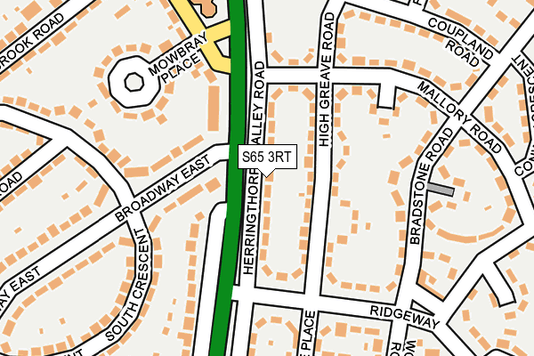 S65 3RT map - OS OpenMap – Local (Ordnance Survey)