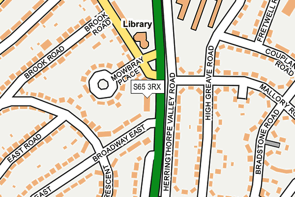 S65 3RX map - OS OpenMap – Local (Ordnance Survey)