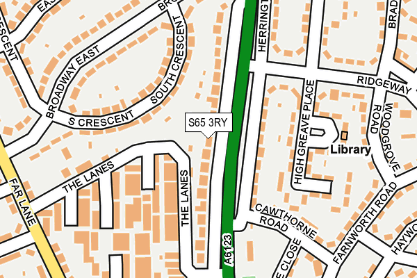S65 3RY map - OS OpenMap – Local (Ordnance Survey)